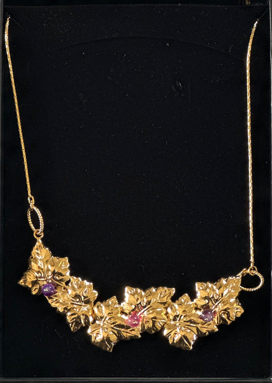Parure "Vite d'Autore" – Collana e Orecchini in Pezzo Unico